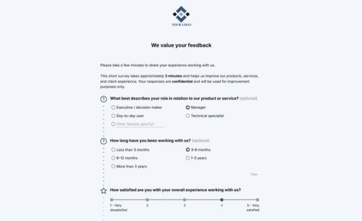 B2B Client Satisfaction Survey
