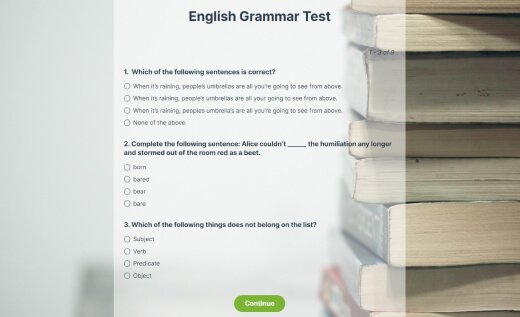 Grammar Test — FREE