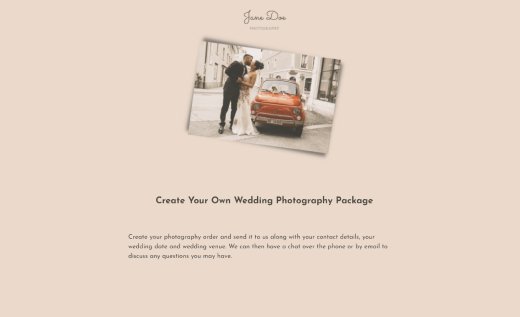 Photography Order Form