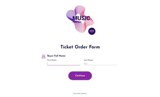 Ticket Order Form (Conversational UI)